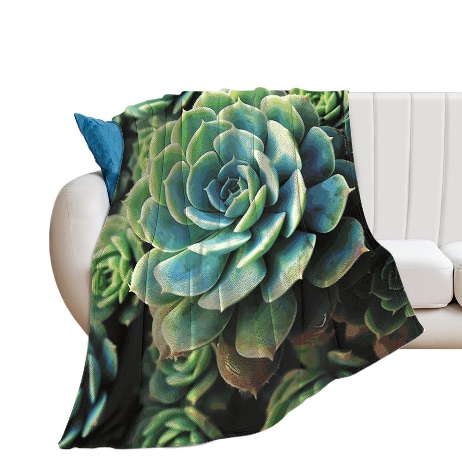 Couverture chaude et confortable imprimé succulentes thermorégulatrice