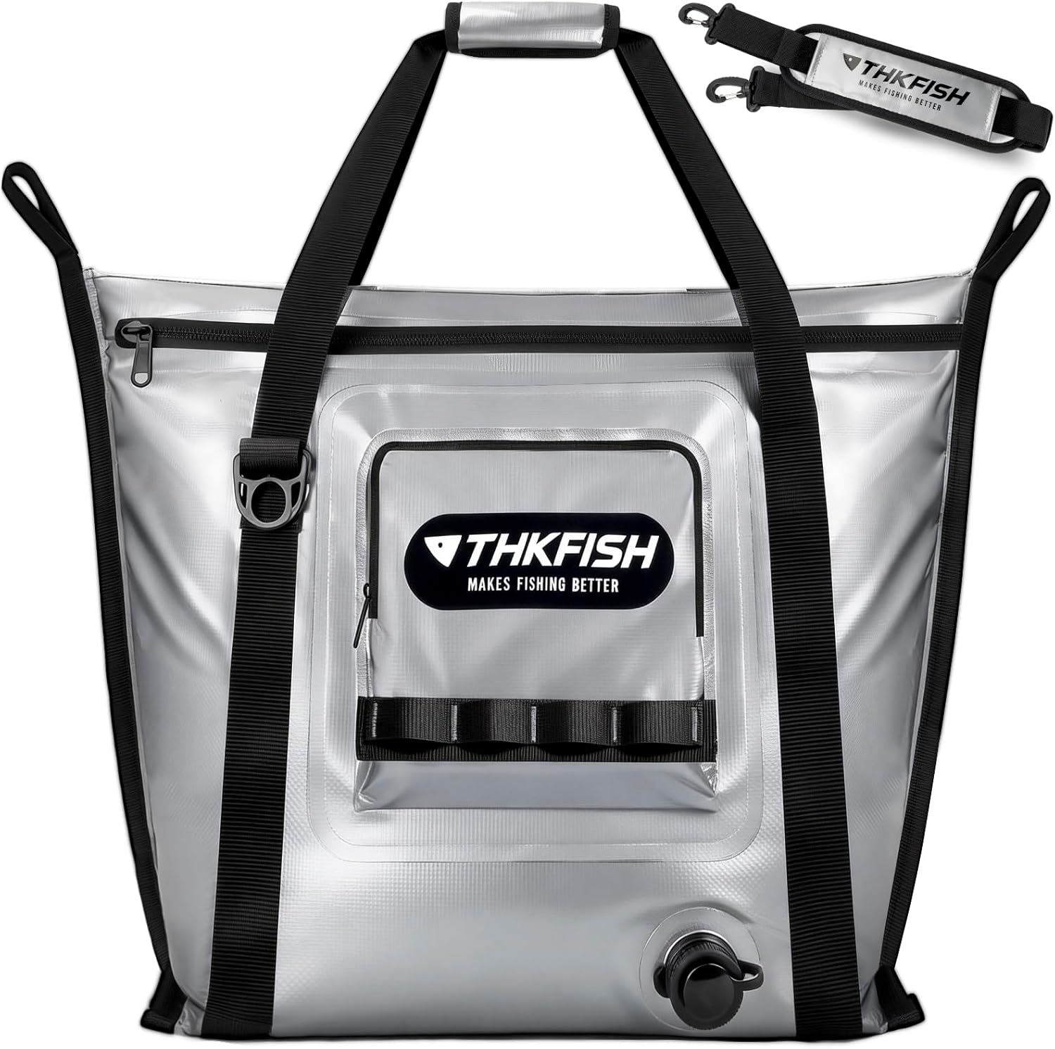 THKFISH Insulated Fish Cooler Bag, 25x17.5in Portable Soft Cooler Bag for Caught Fish, Travel, Beach, Camping, Picnic, Lunch, Fishing, 24HR Cold Retention