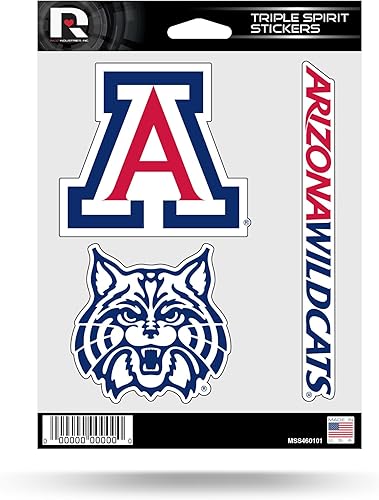 Miniatura 17 de Rico Industries NCAA - Lámina de adhesivos triple diseño de Alabama