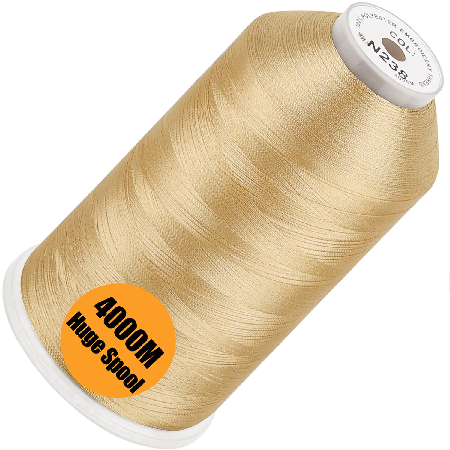 New brothread Huge Spool Embroidery Machine Thread -Blond Fits Janome Color
