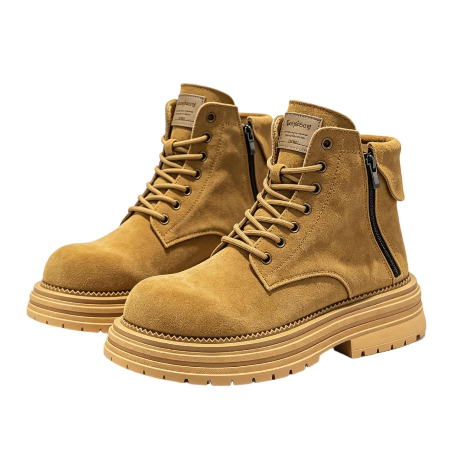 LKSCY męskie buty turystyczne Mid Top sznurowane buty retro jesień na
