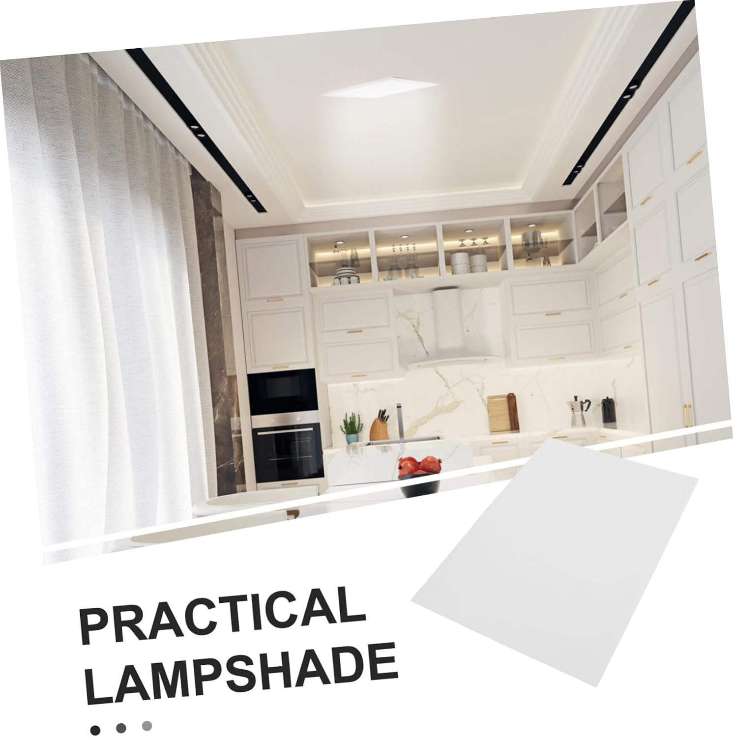 3pcs Rectangular Acrylic Light Diffuser Panels for Office Ceiling