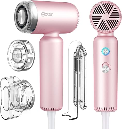 Mini secador de pelo, secadora de alta velocidad con motor sin escobillas de 110,000 RPM, difusor magnético, tecnología iónica negativa para secado