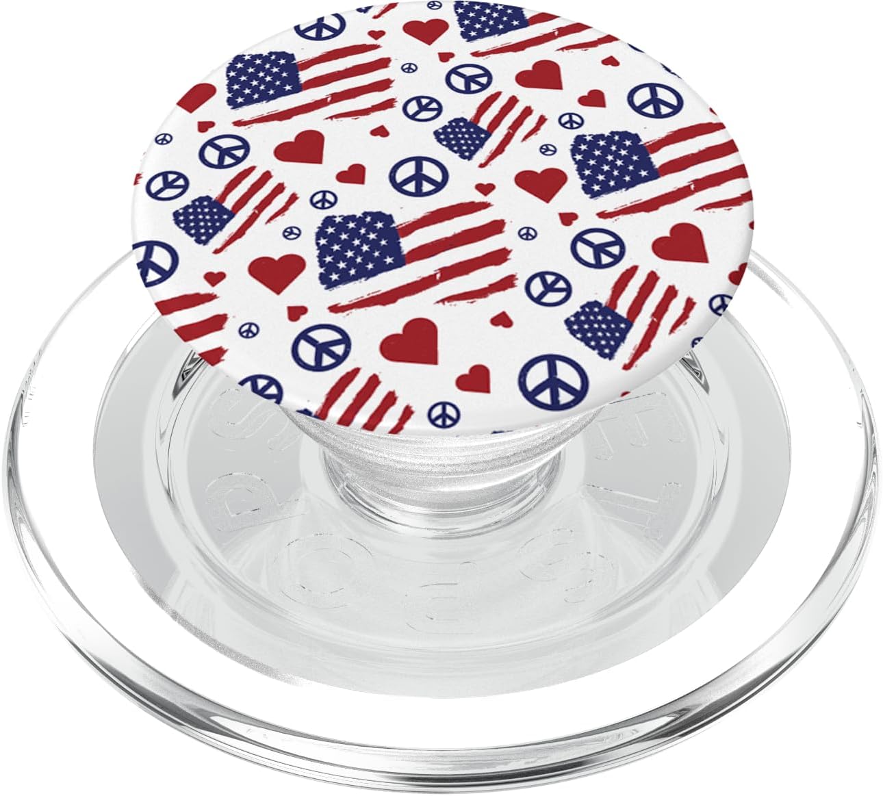 iCreate Peace Love America PopSockets Stand for Smartphones & Tablets PopSockets PopGrip: Swappable Grip for Phones & Tablets PopSockets PopGrip for MagSafe
