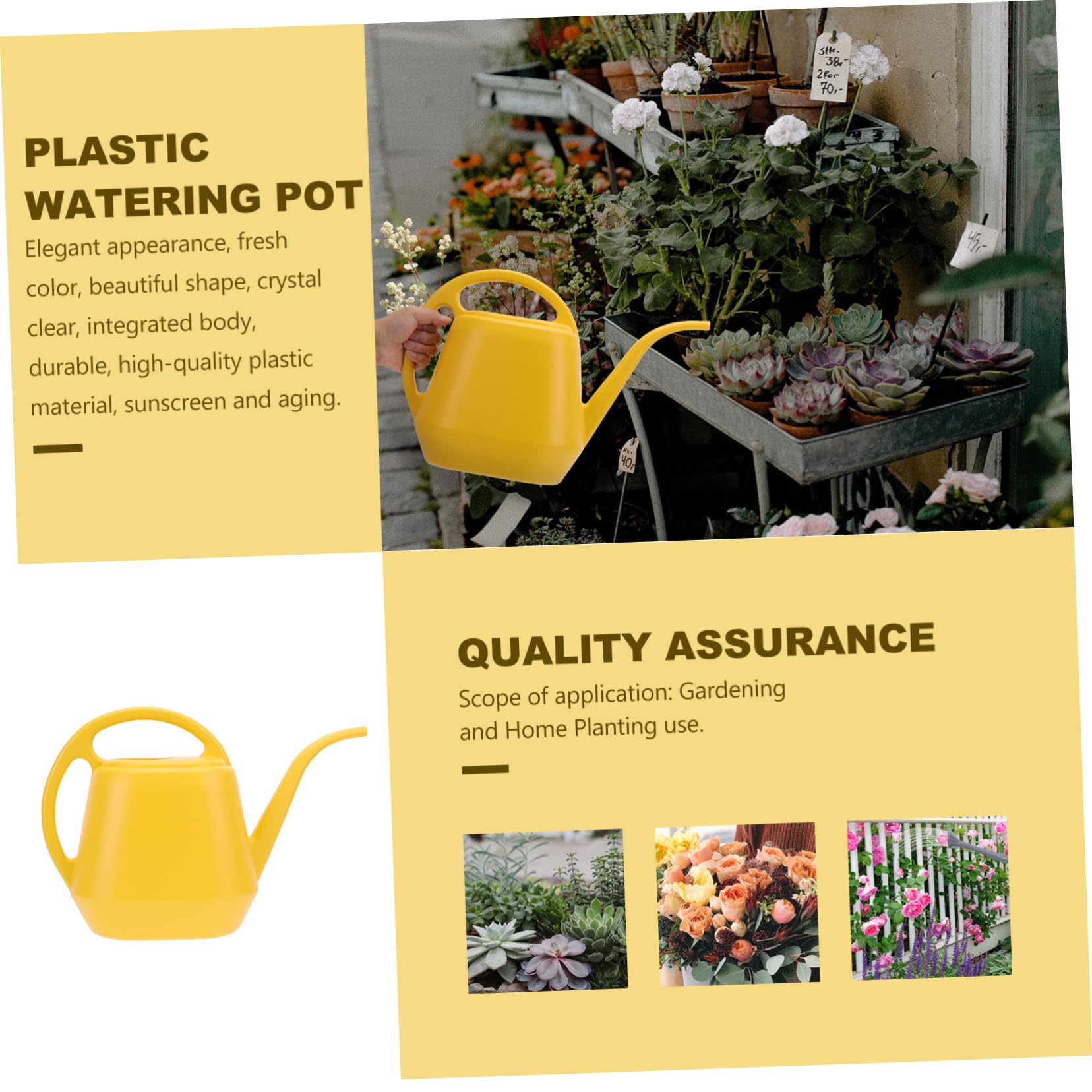 Mipcase 2pezzi Annaffiatoio Plastica Manici Doppia Funzione Strumento Pratico Per Giardinaggio Per Piante e Fiori Casa e Giardino Design Robusto e Capiente