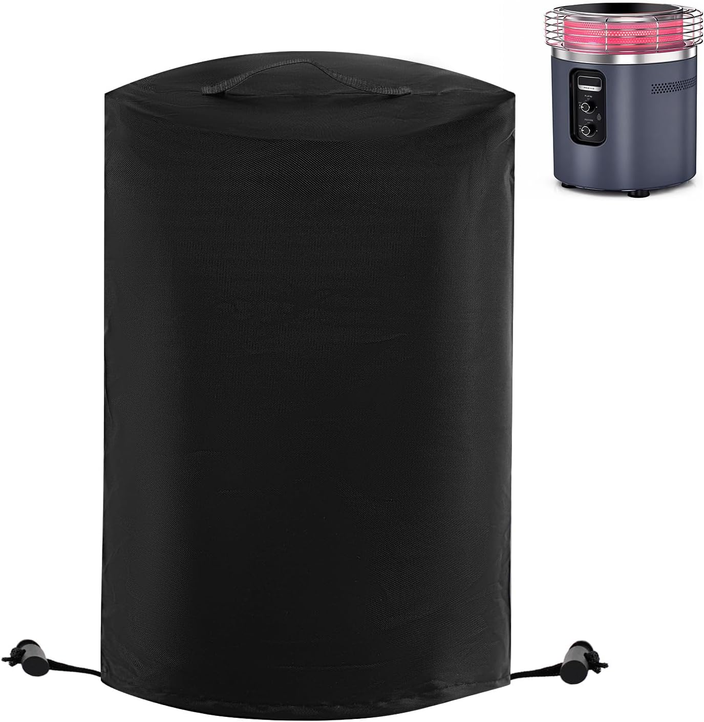 Fire Pit Cover for Ninja Fireside 360 — 600D Oxford with Pu, Water-Resistant Dust/Leaf Protection, Lift Handles, Dual Drawstring Hem
