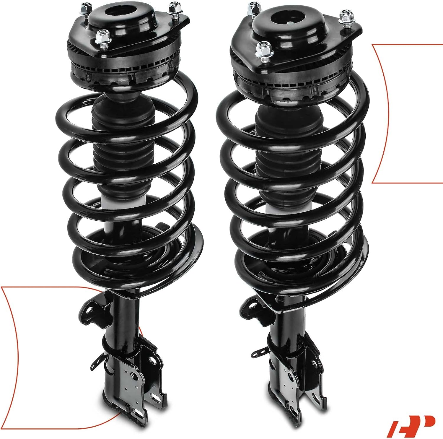 A-Premium Front Struts Compatible with Chrysler Town & Country 2009 & Dodge Grand Caravan 2008-2010 - 2x Replacement Suspension Complete Strut Assembly Shock with Coil Spring