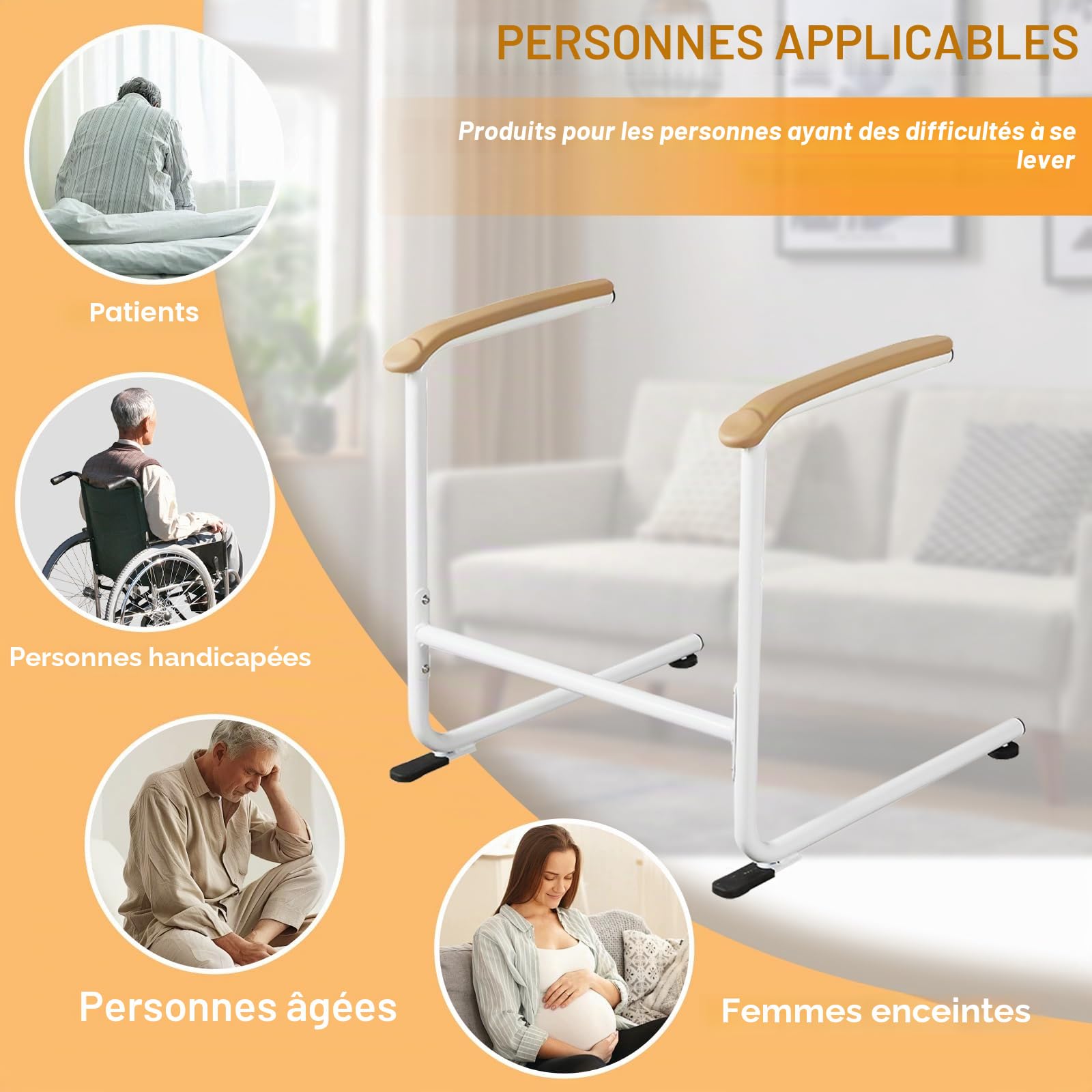 Aide au relevage, aide à la chaise pour personnes âgées, poignée pour patients, personnes âgées et handicapées, poignée de sécurité