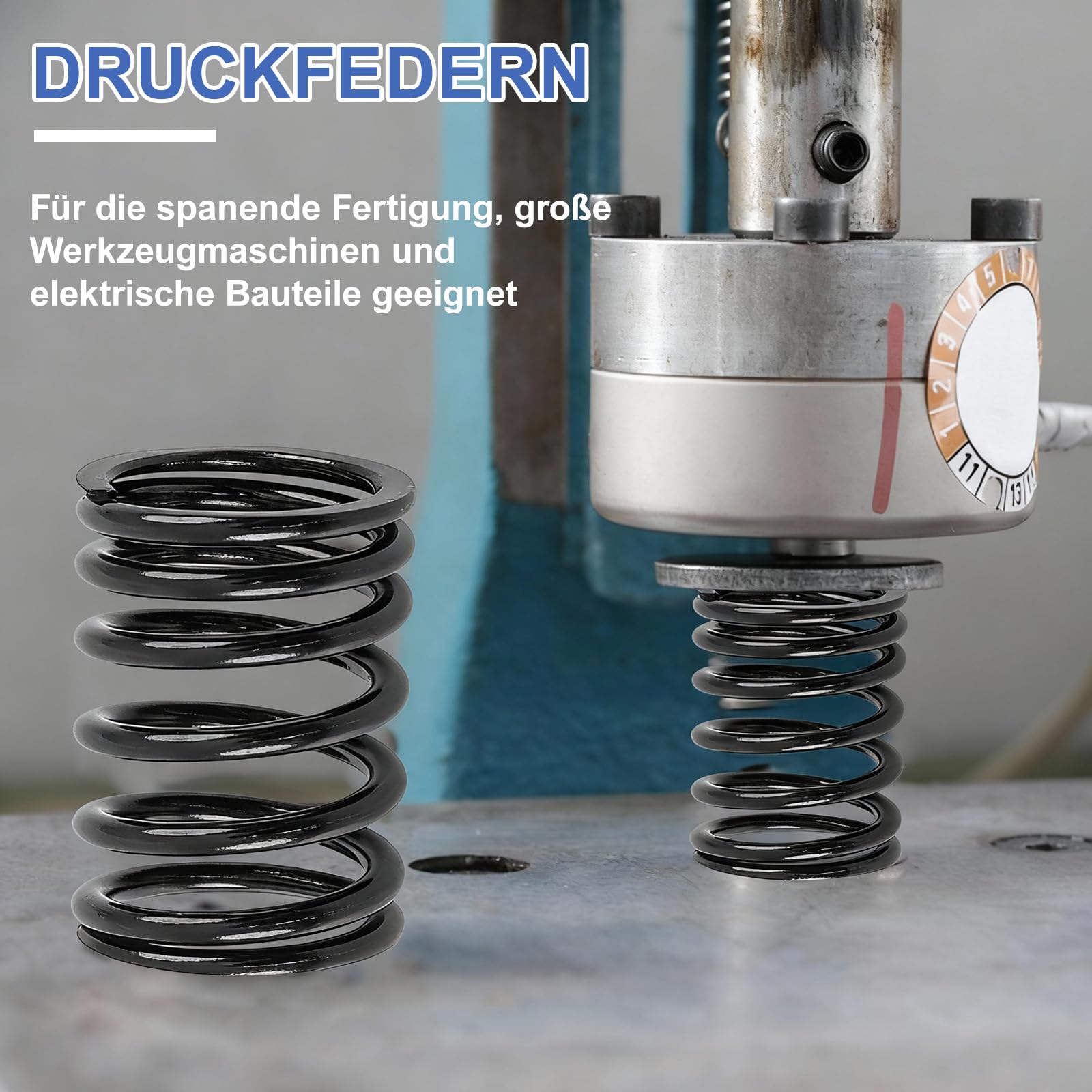 Druckfeder Edelstahl Feder, Drahtdurchmesser 4mm Federstahl, Starker Druckfeder-Außendurchmesser 40mm Stoßdämpfende Rückholfeder Druckfedern 2 Stück 4X40X60mm