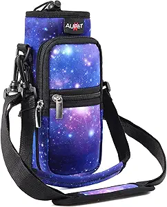 AUPET Water Bottle Sling Bag Carrier 25/32/40/64 oz Insulated Crossbody Water Bottle Case with Pockets for Men and Women