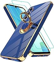 Vista 172 de Gritup Funda para Samsung Galaxy A14 5G: Funda para Samsung A14 2 piezas, protector de pantalla, soporte de anillo de rotación de 360°, soporte