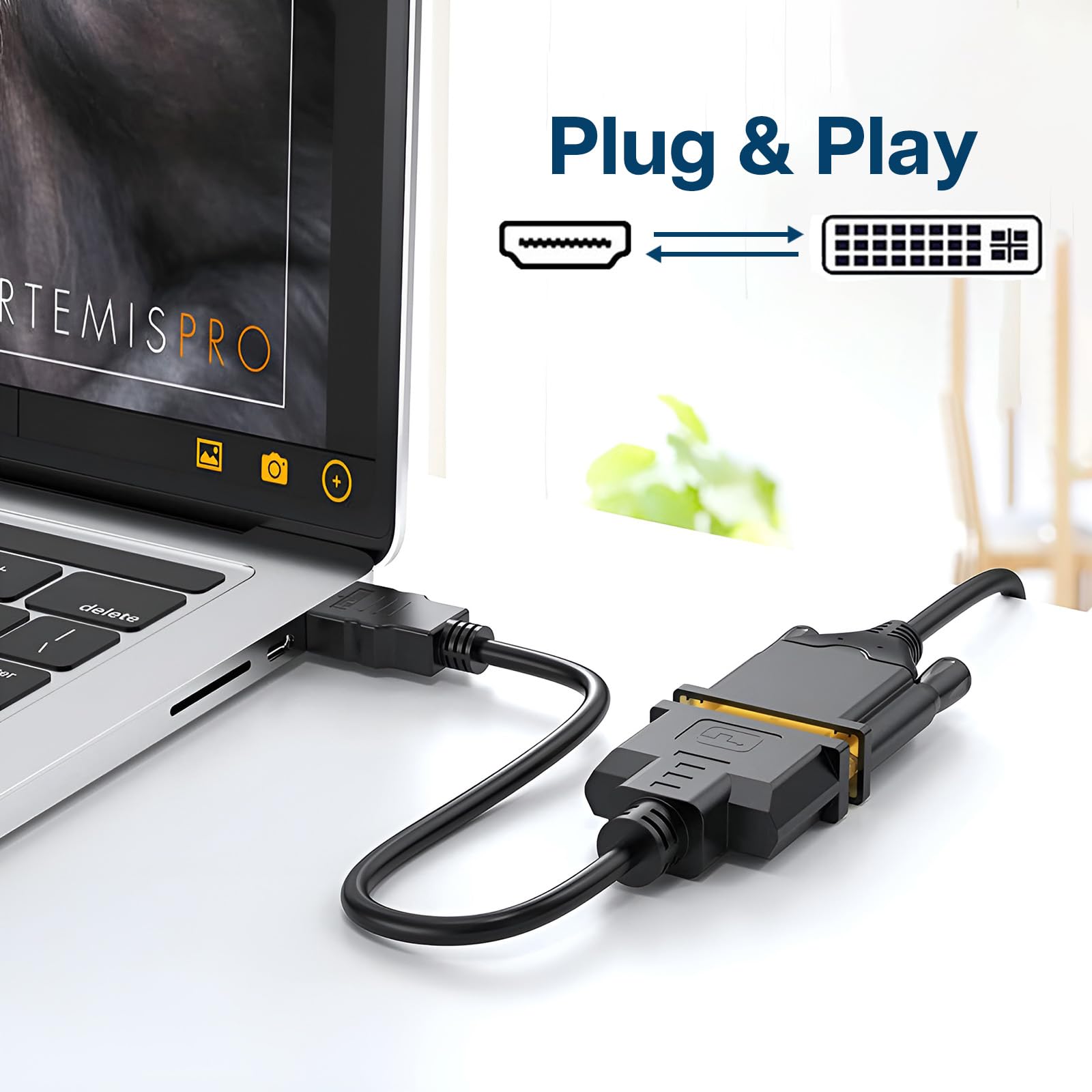 Adattatore HDMI A DVI Bidirezionale | 1080p Full HD Per Monitor E TV - Foto 6