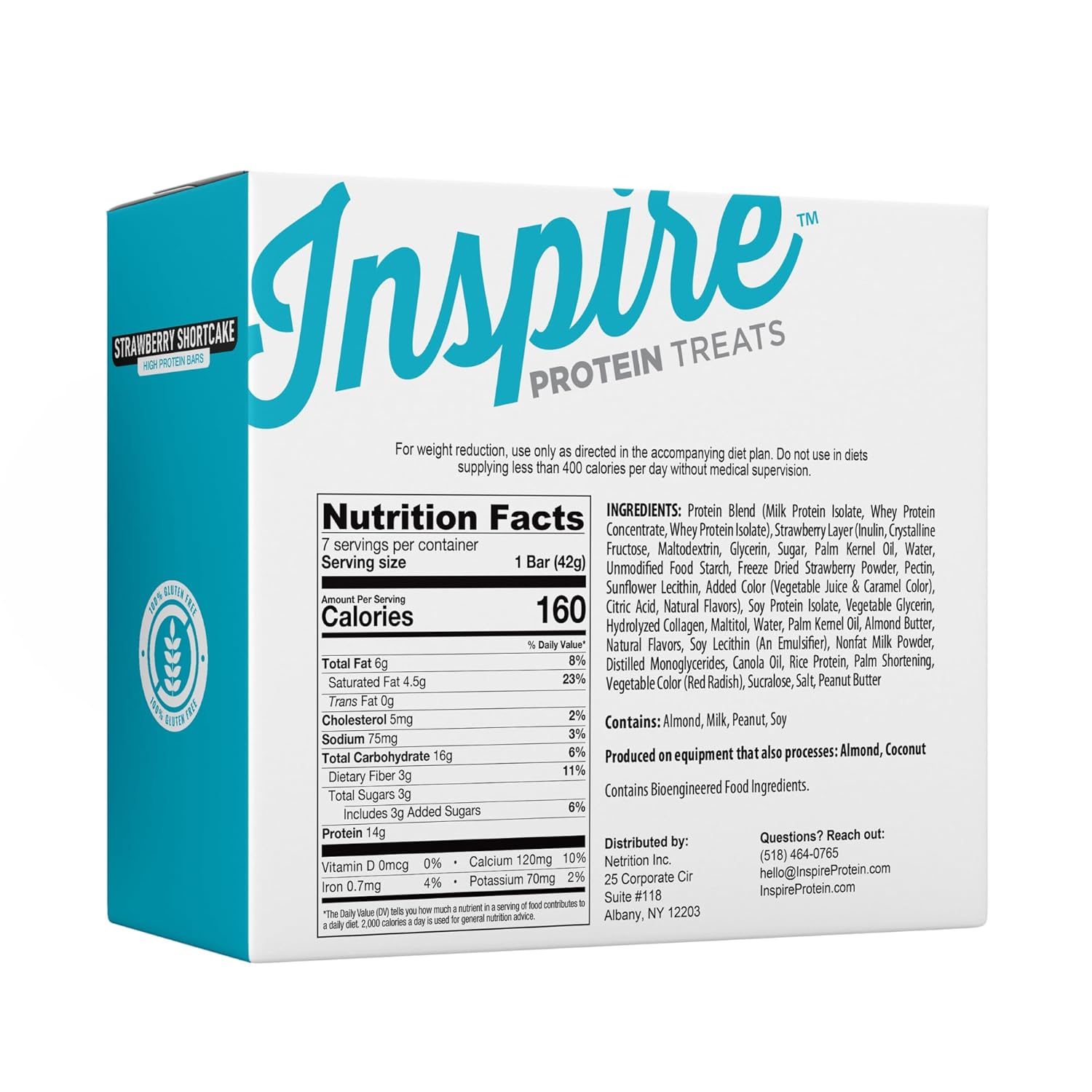 Inspire High Protein Bars - Strawberry Shortcake (1-Pack)