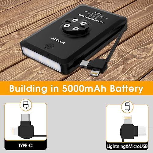 Miniatura 3 de Paquete de luz para correr de bicicleta y batería compatible con computadora Garmin para bicicleta, luz de advertencia para seguridad al conducir,