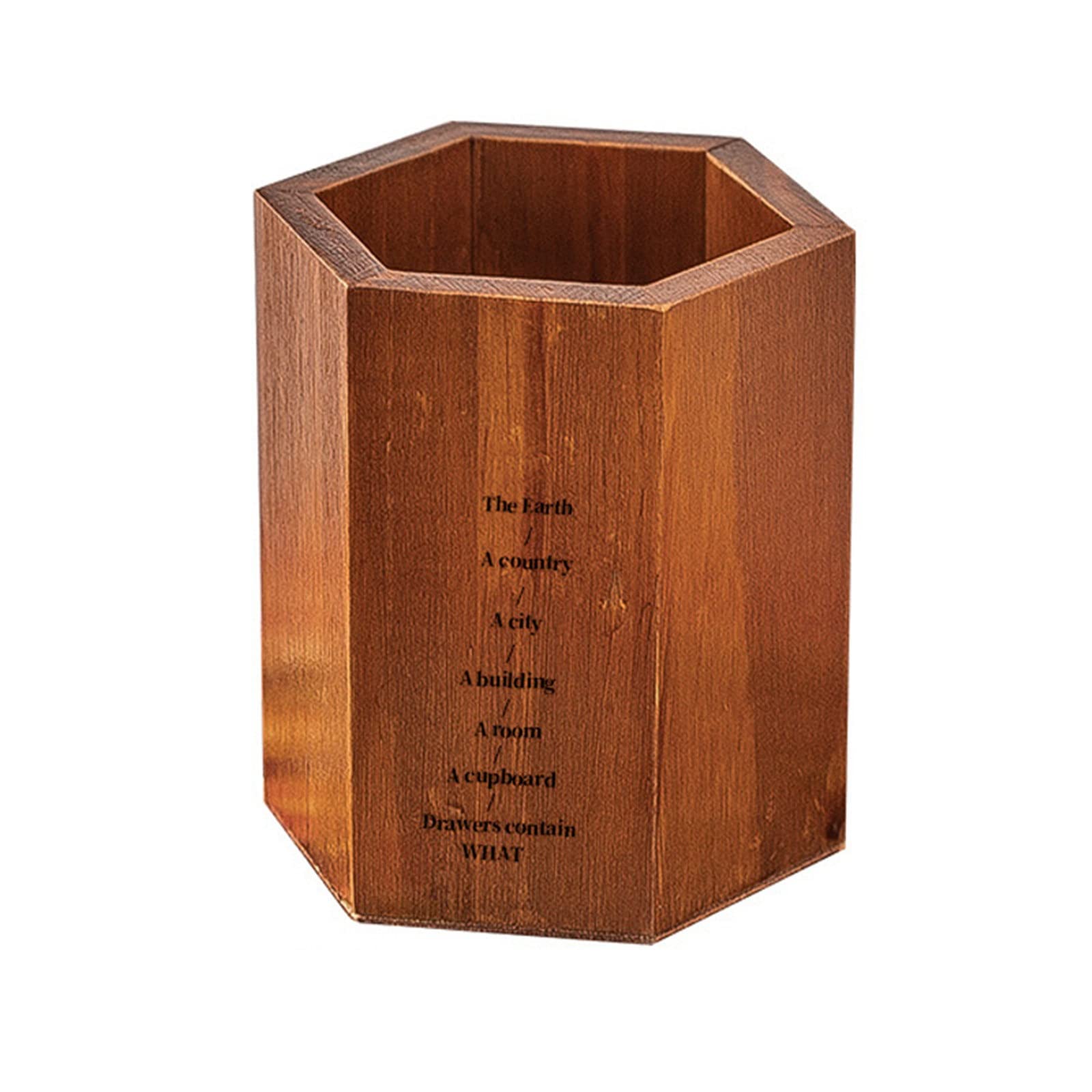 Portalápices de Madera para Escritorio, portalápices Multifuncional para Oficina, Escuela, hogar (A 10,7 x 10 cm)