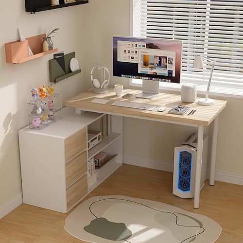 L Shaped Computer Desk, 47 Inch Home Office Desk with