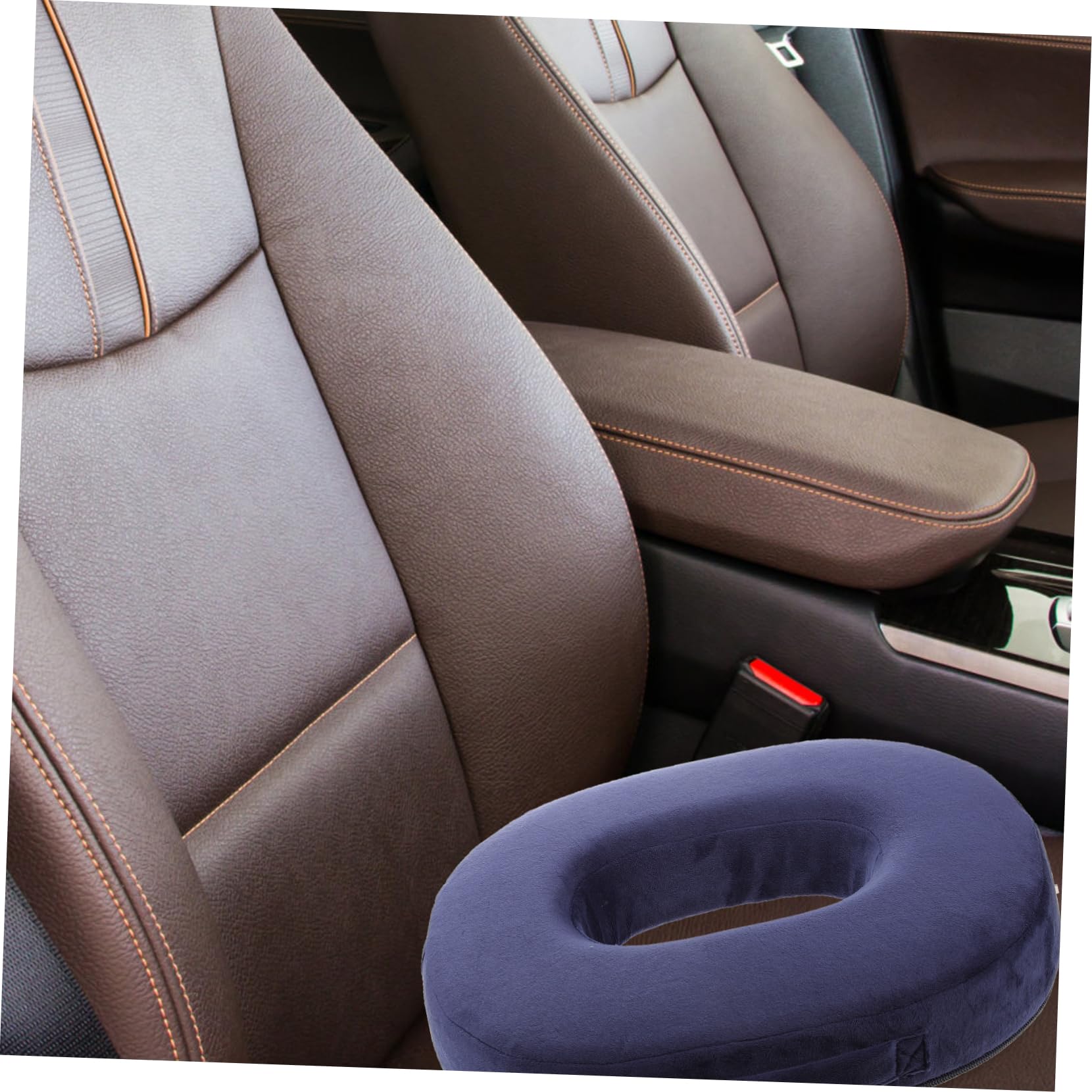 Cojín de Asiento Donut Portátil de Felpa, Ergonómico para Oficina y Viaje