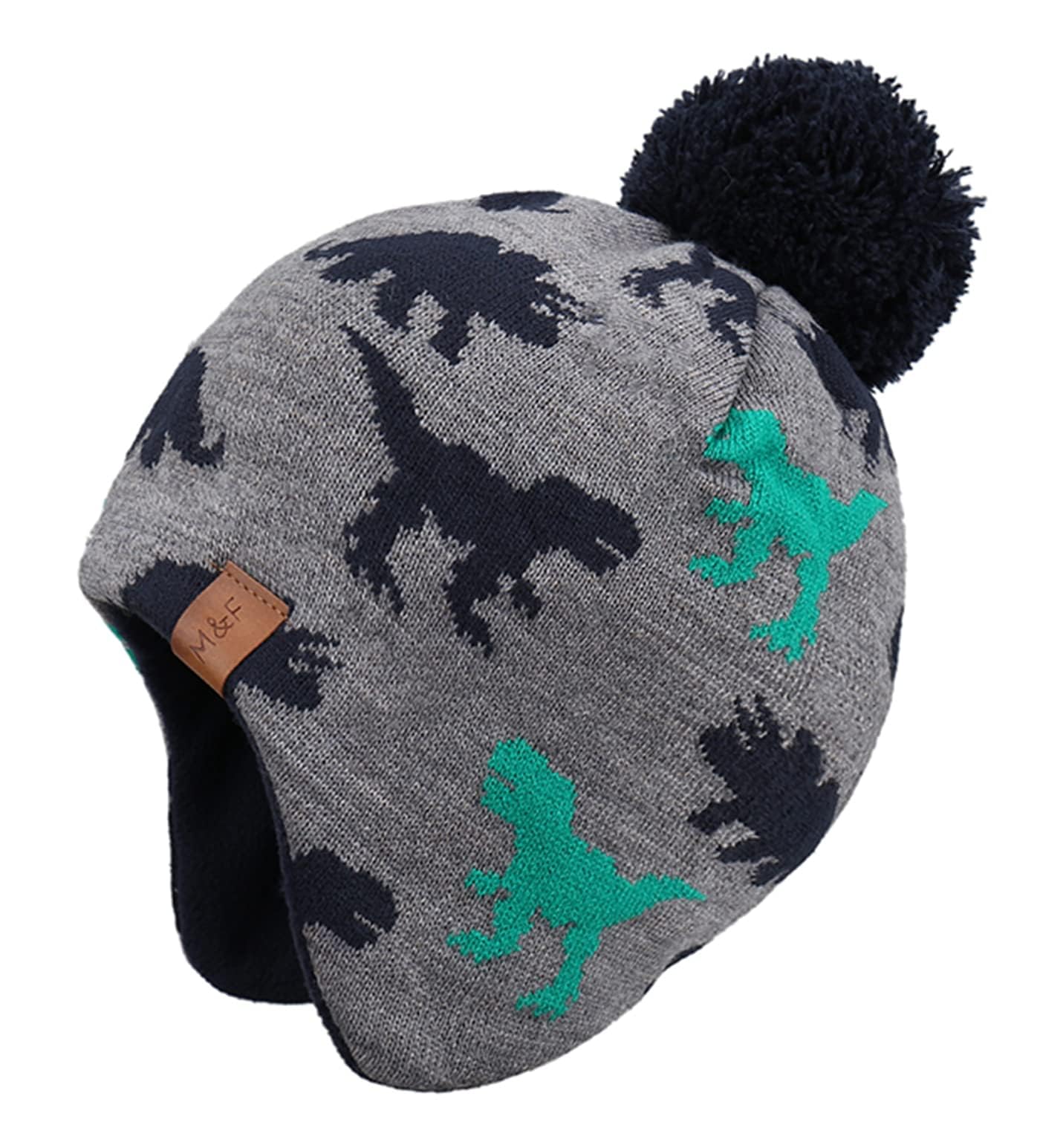 Kinder Wintermütze Mit Ohrenklappen - Strick Beanie 3-7 Jahre