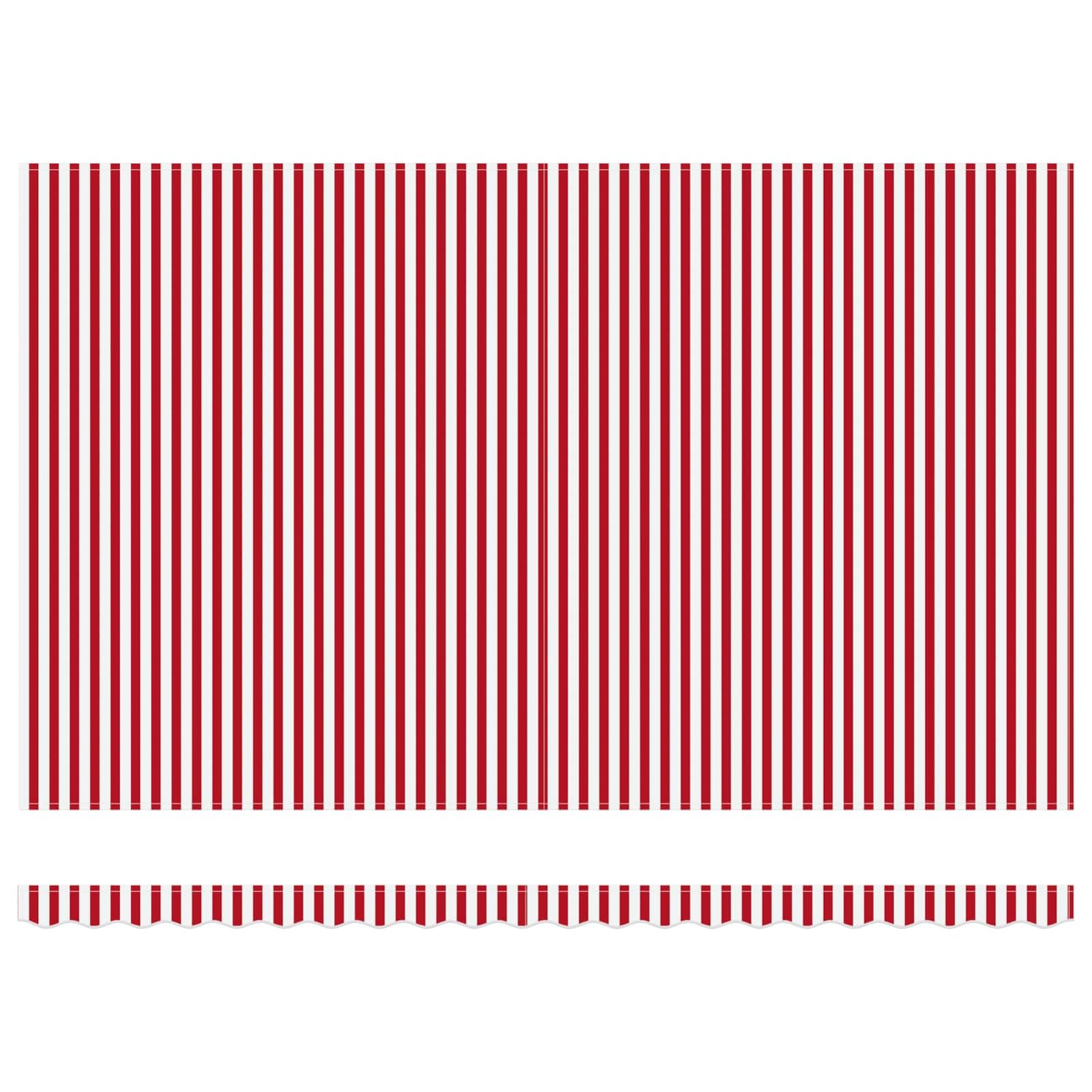 Tessuto per tenda da sole, 500 x 300 cm, rosso e bianco, in poliestere, resistente ai raggi UV, retrattile, per esterni come terrazza, balcone, giardino