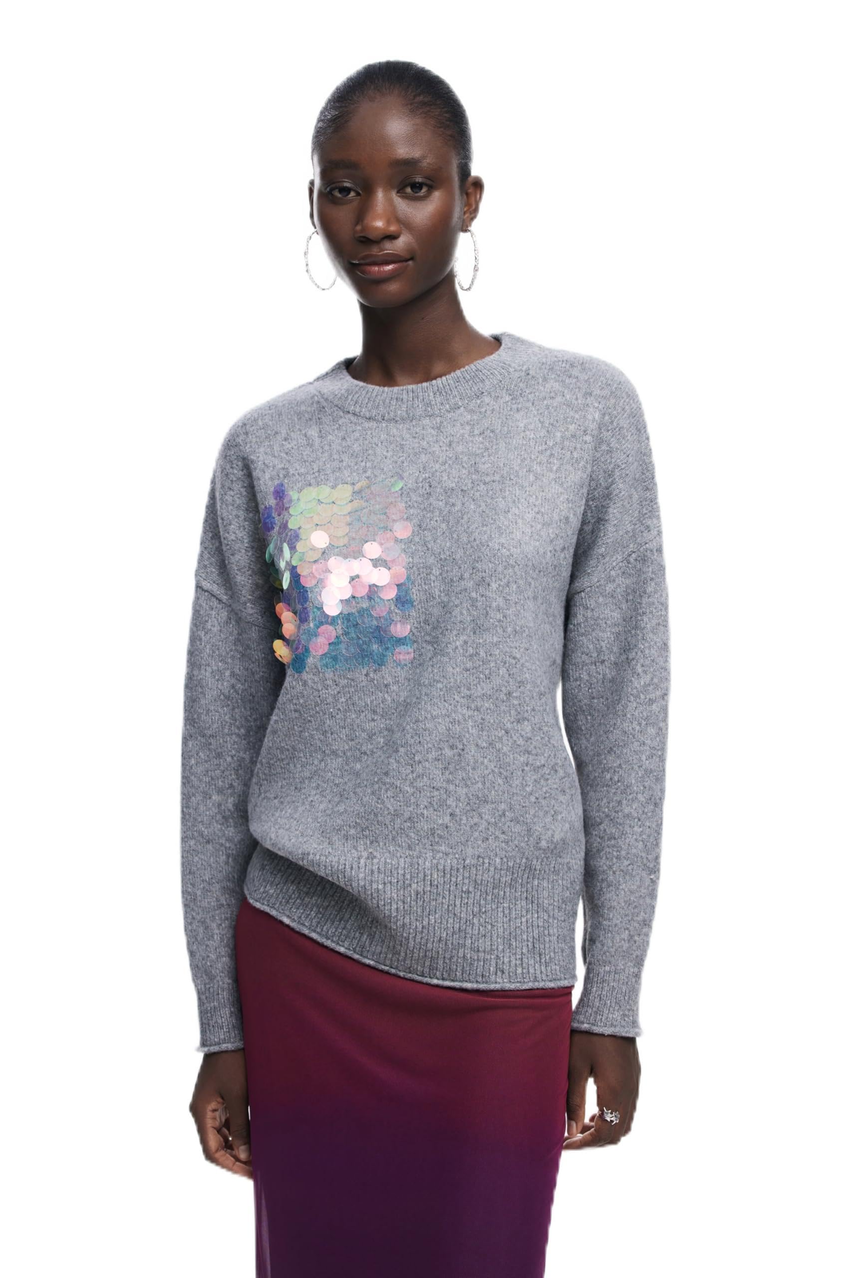 Desigual Women's Repris_JERS_Smug Sweatshirt, Black, S