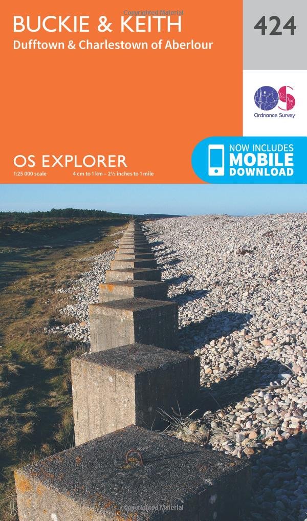 Buckie & Keith Map | Dufftown & Charlestown of Aberlour | Ordnance Survey | OS Explorer Map 424 | Scotland | Walks | Hiking | Maps | Adventure