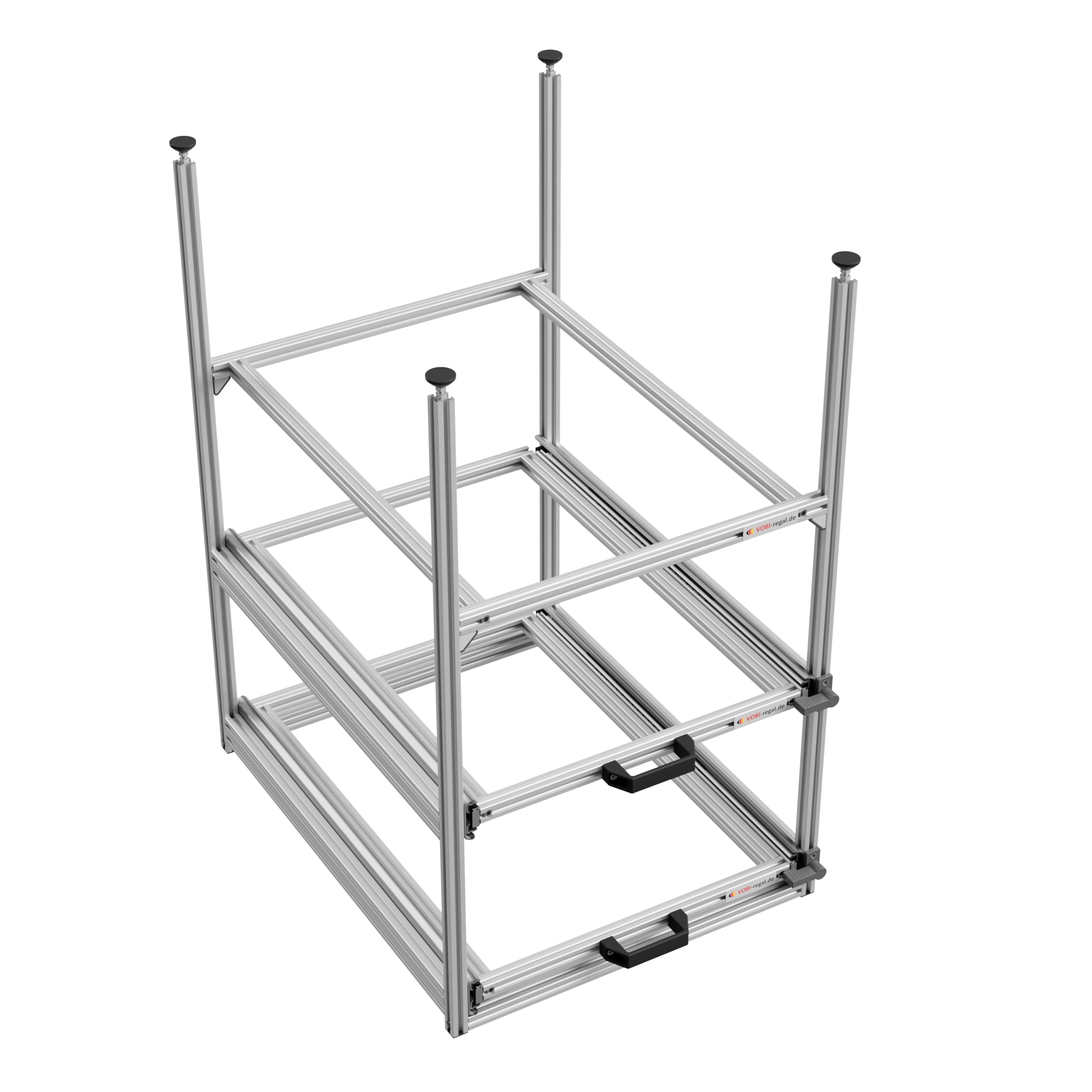 VOBI Wohnmobil Regal Regalsystem Tower 4-600, mit Auszügen, 475x610 mm (2 Auszüge und 1 Rahmen)