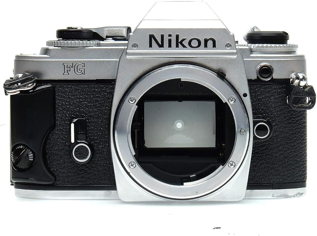 Nikon FG 35MM SLR Film Camera With F Mount AI Lens, Built-in Light Meter and Hot Shoe Flash (Renewed)