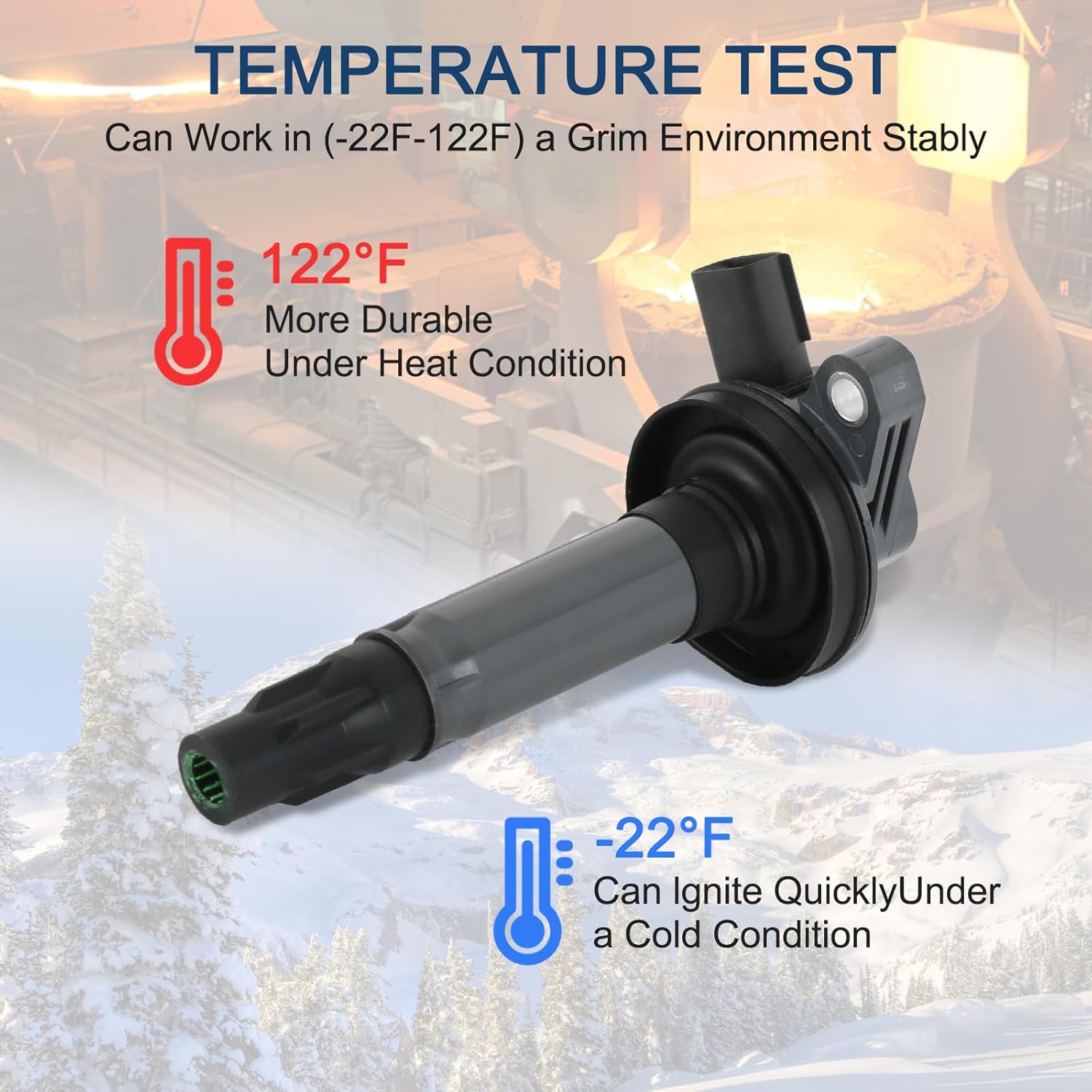 Set of 6 Ignition Coil Pack & Spark Plug Compatible with Ford Edge Explorer F-150 Flex Fusion Mustang Taurus Lincoln MKS MKX MKZ Mazda CX-9 V6 3.5L 3.7L Replace# UF553, C1595, 48856, GN10237