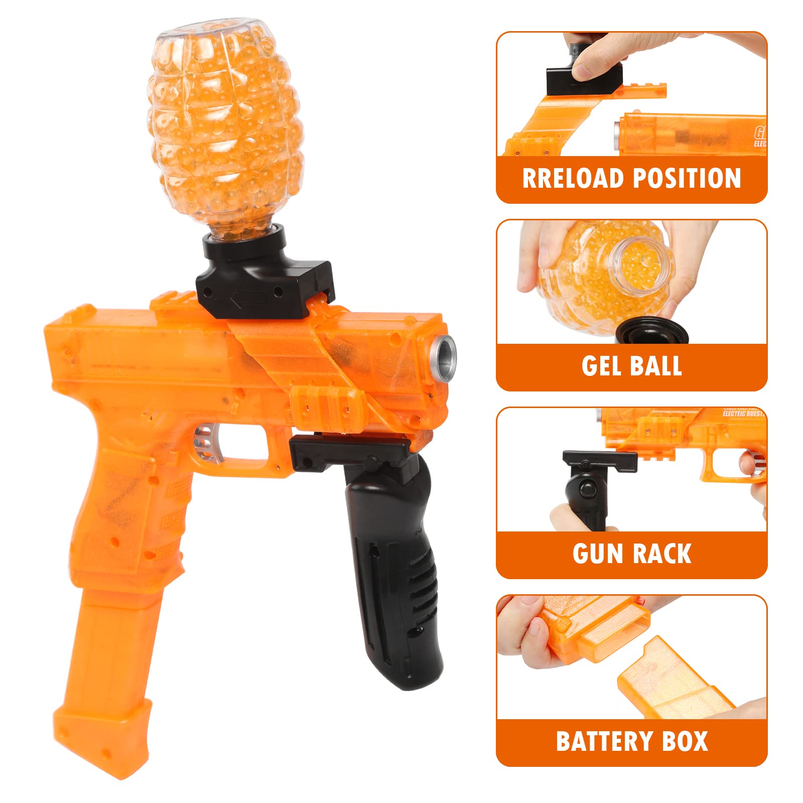 Buy Electric Gel Ball Blaster Toy Guns,Full Auto Splatter Ball Blasters