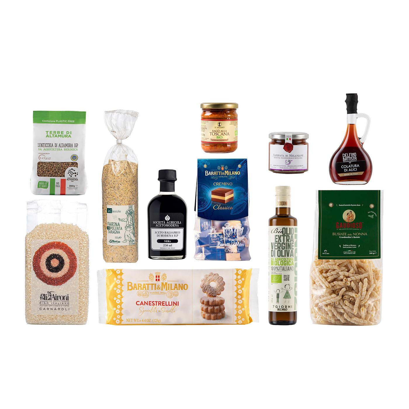 Eataly – Cesto gastronomico natalizio con prodotti tipici – La tradizione si fa bella – Box con 11 prodotti di qualità
