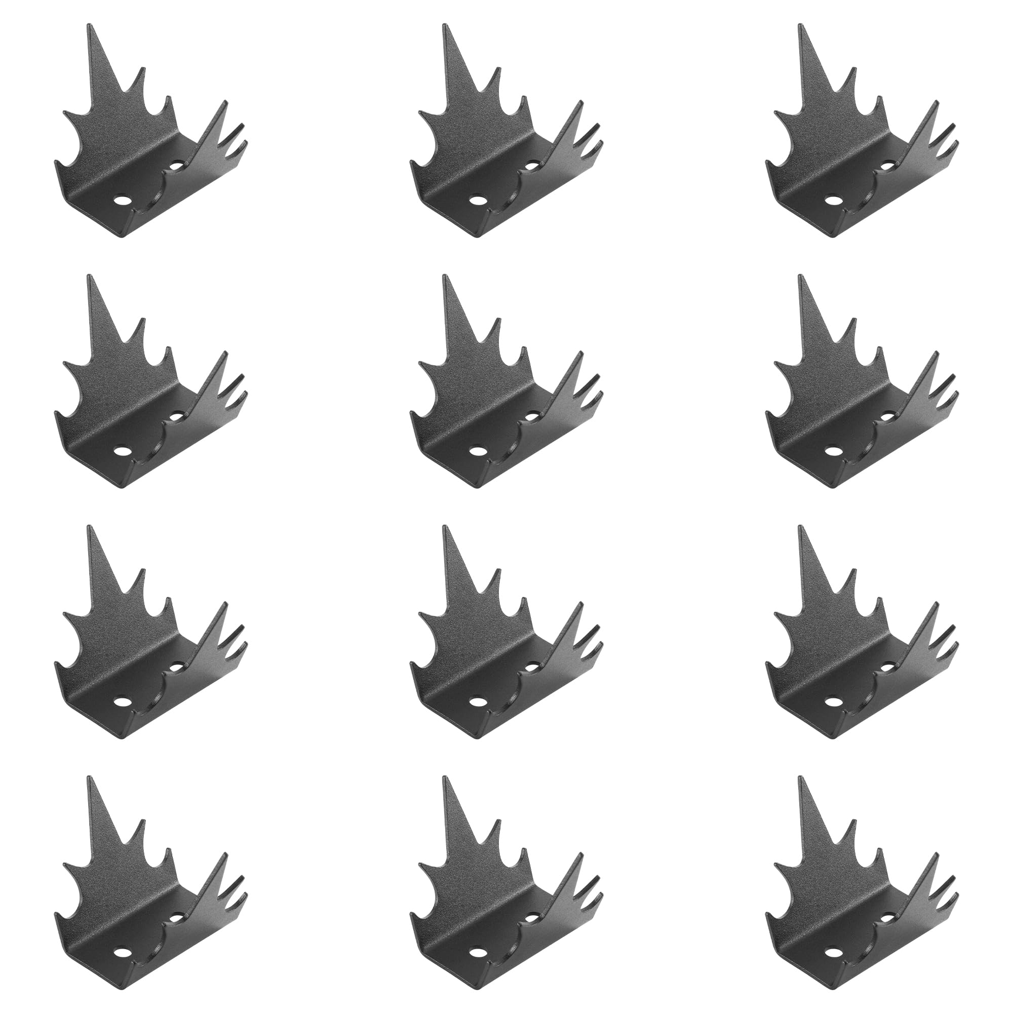 Intruder Deterrent Wall Spikes (12 pc) - Security Fence Spikes, Anti-Climb Hardware, Bird Repellent, Home Security Improvement, Stop Thief, Screw Mount, Wall Decoration