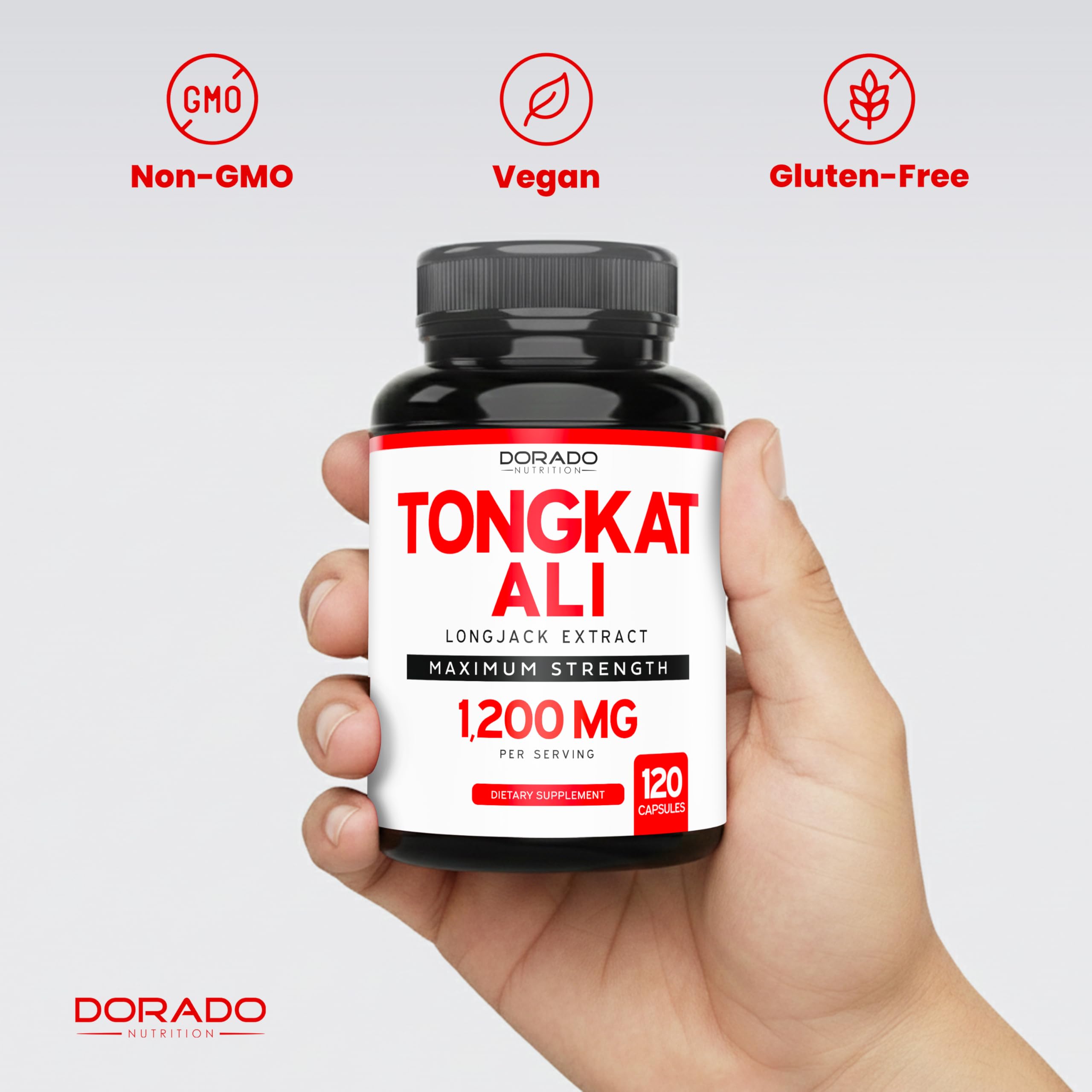 Tongkat Ali For Men (Longjack) Eurycoma Longifolia Extract 1200mg Per Serving, 120 Capsules - Longjack Tongkat Ali for Men's Health & Vitality Support - Third Party Tested, USA Made & Non-GMO — Amazon image 7
