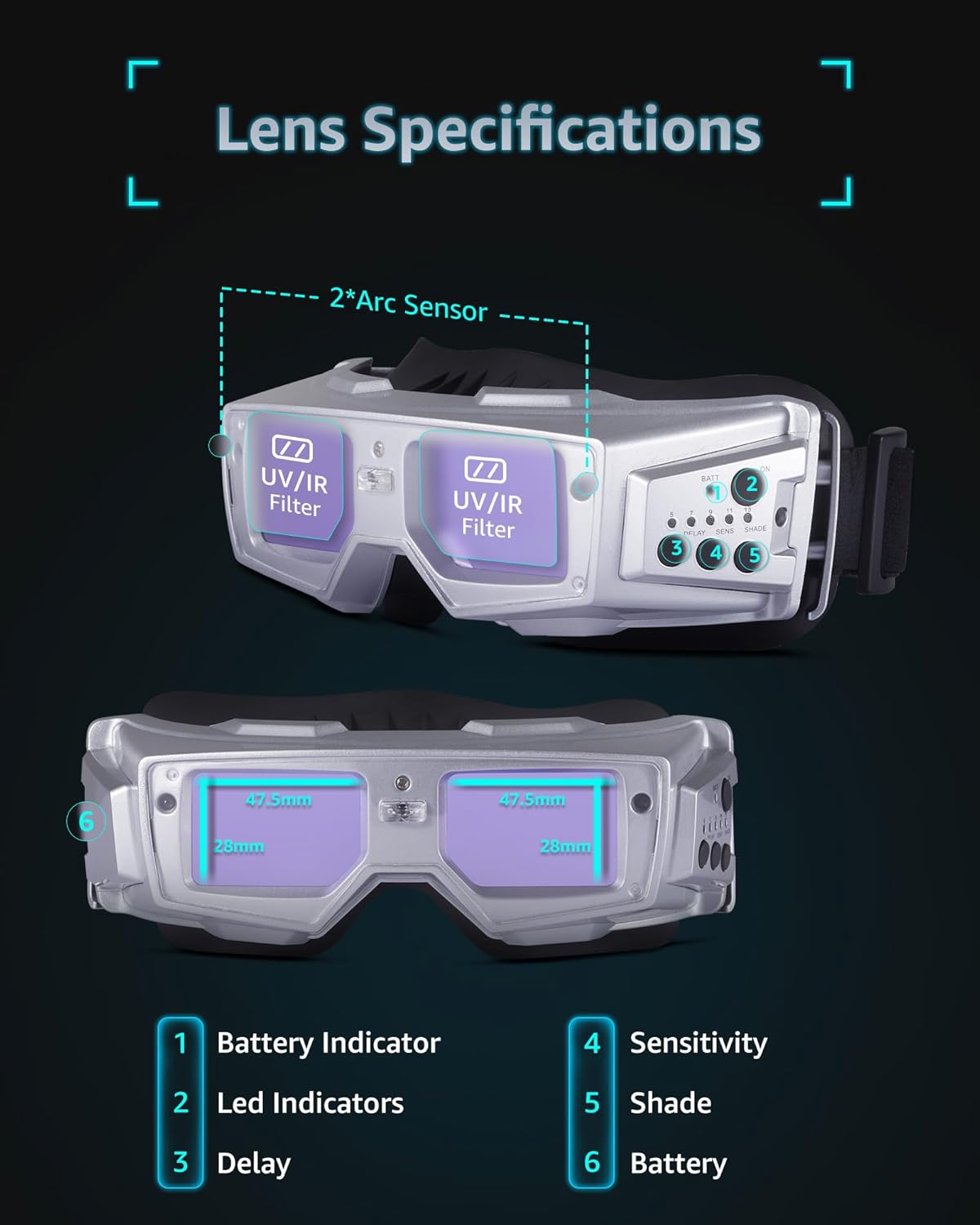 A closer look at the MANUSAGE True Color Welding Goggles