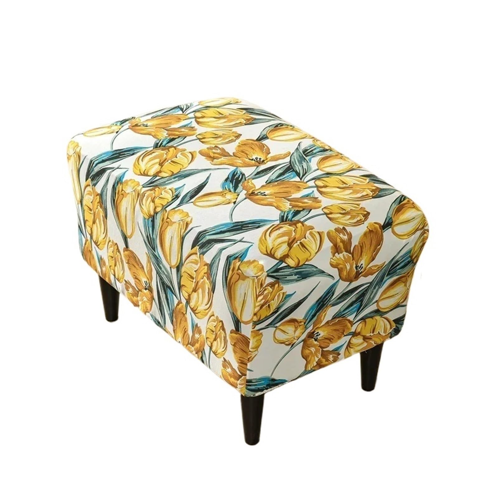 GCYEIDMA Wing Chair Slipcover Wing Chair Cover Stretch Armchair Relax Sofa Slipcovers with Seat Cushion Covers for Living Room Furniture(B4 Footstool Cover)