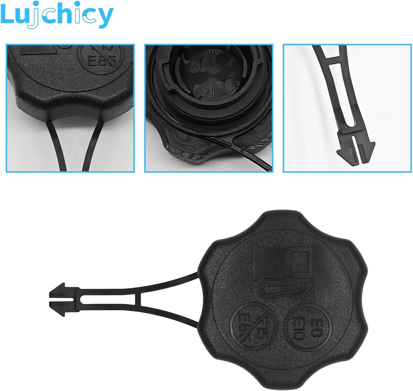 84004416 Fuel Tank Cap for B & S w/Tether 675Exi, 725Exi Series Lawn Mower Gas Tank Caps Replacement (replaces 594061, 597414)