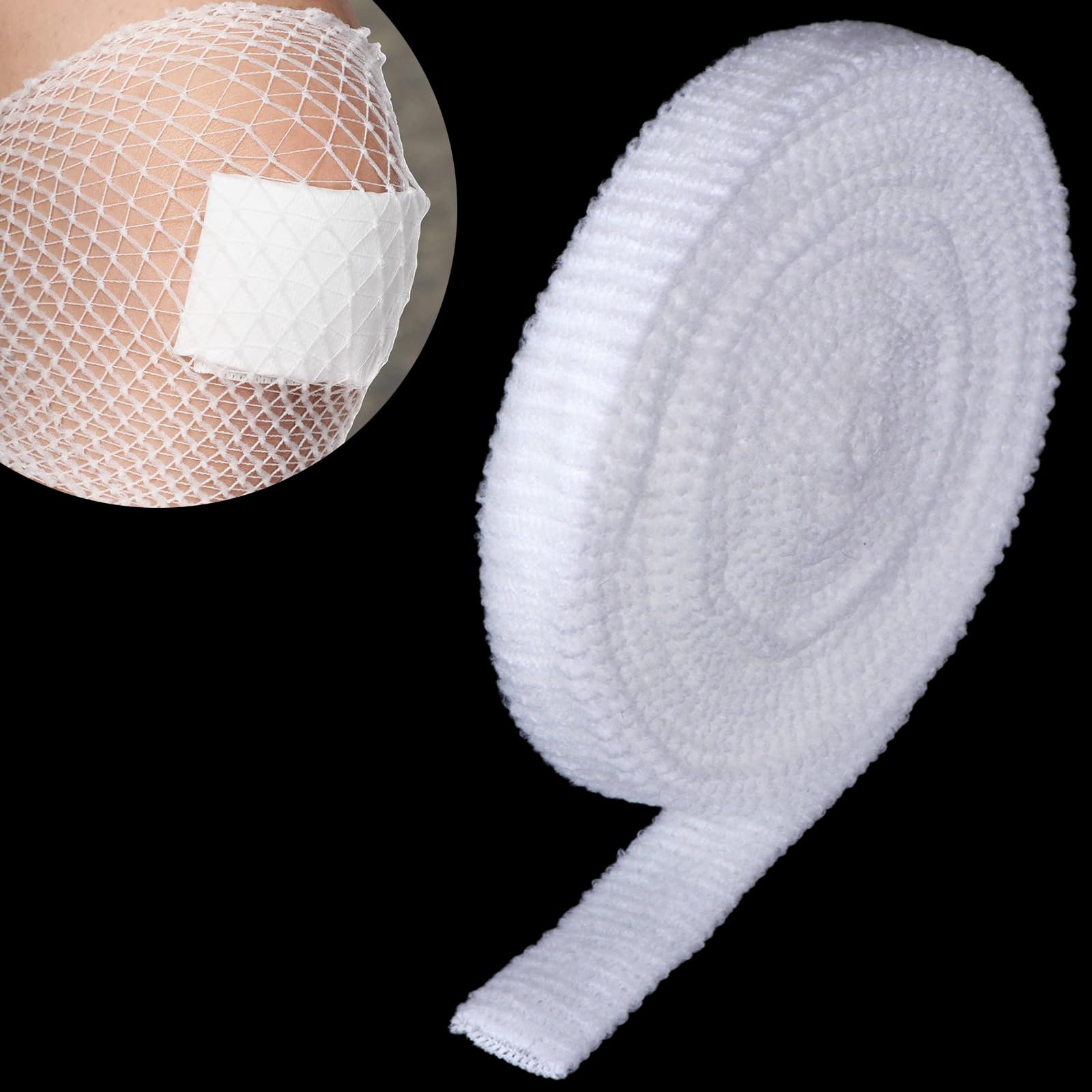 Tubular Bandage Elastic Net Wound Dressing Elastic Dressing Retainer Tubular Stretch Elastic Gauze Bandages for Elbow Shank (1.5 Inch x 11 Yard) : Industrial & Scientific