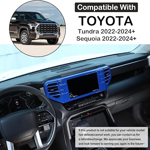 Vista 95 de Cubierta de salida de aire lateral para consola central de automóvil, compatible con Toyota Tundra 2022+ Sequoia 2023+ cubierta de panel de aire