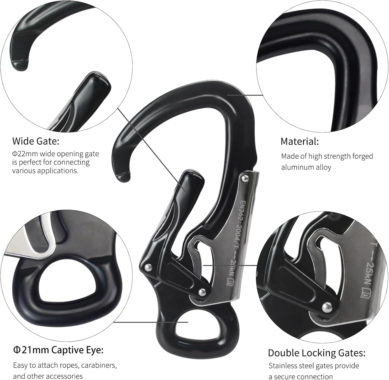 Speedline Kit, 1-Inch 29kN Nylon Webbing with CE 25kN Snap Hook, Arborist Rigging Gear