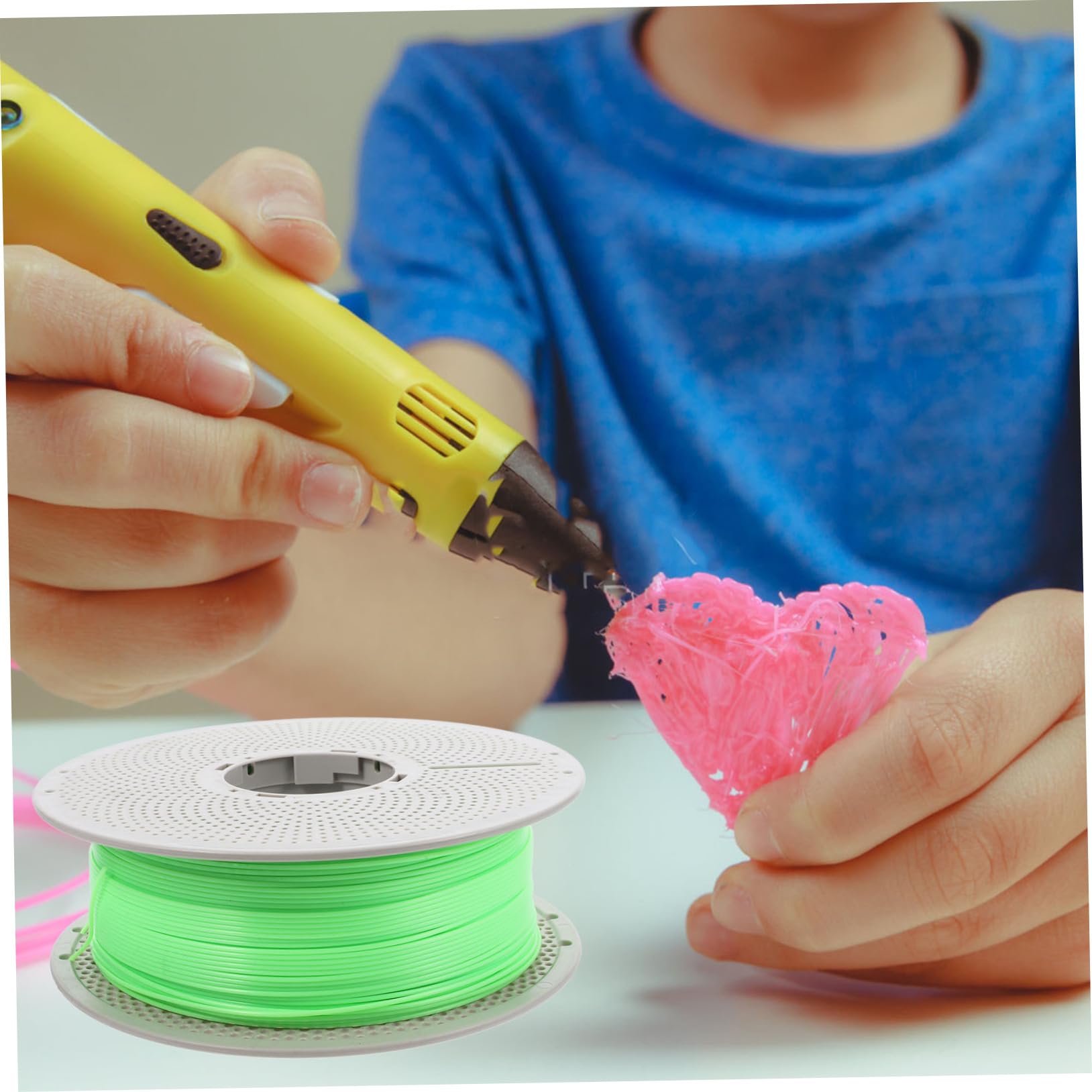 iplusmile Filamento de Impresión 3d Recargable Filamento Luminoso para Proyectos Creativos Brillo Oscuridad