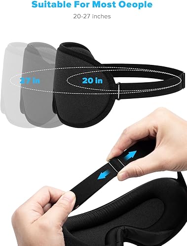 Miniatura 6 de Sleeping Mask,Women Men Sleeping Eye Mask,3D Contoured Cup Sleeping Mask & Blindfold,Concave Molded Nighttime Sleeping Masks,Adjustable