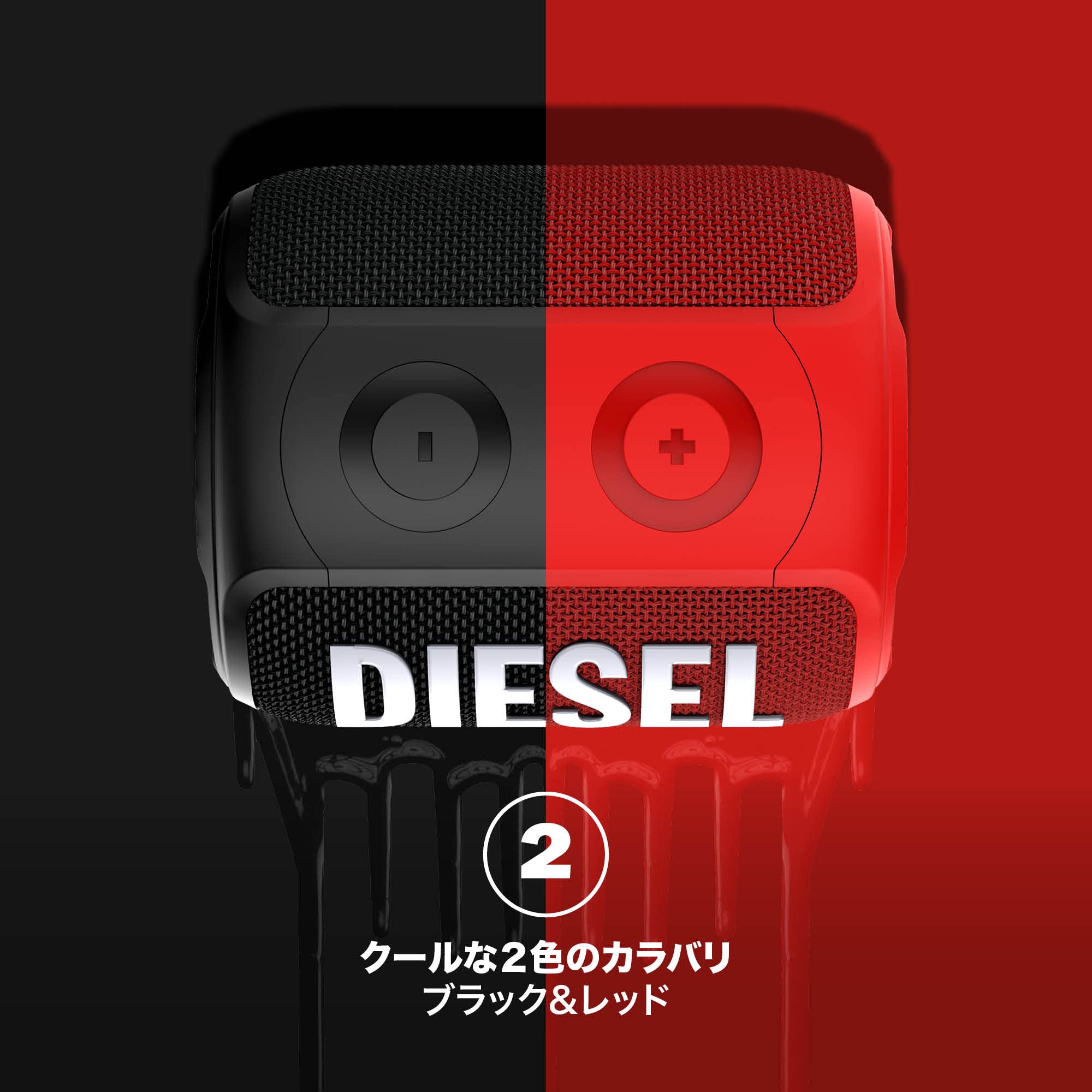 Amazon.co.jp: DIESEL Bluetooth スピーカー ダブルサブウーファー 重 