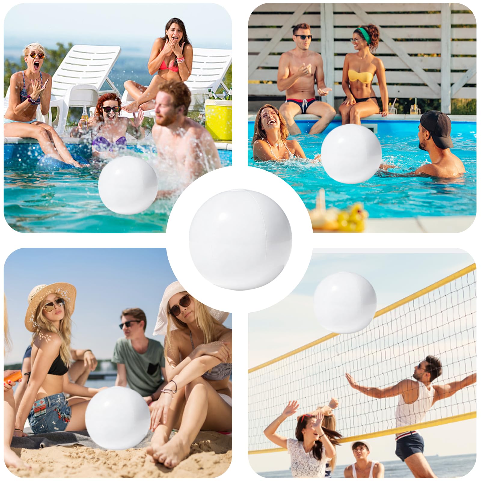 10 Pièces Ballon de Plage Gonflable, 22 cm Ballon Gonflable Piscine, Inflatable Beach Ball, Ballon Piscine Gonflable, d'Été Ballon Gonflable Pisc-ine, Pour Pis-cine, Plage, Activités de Plein Air