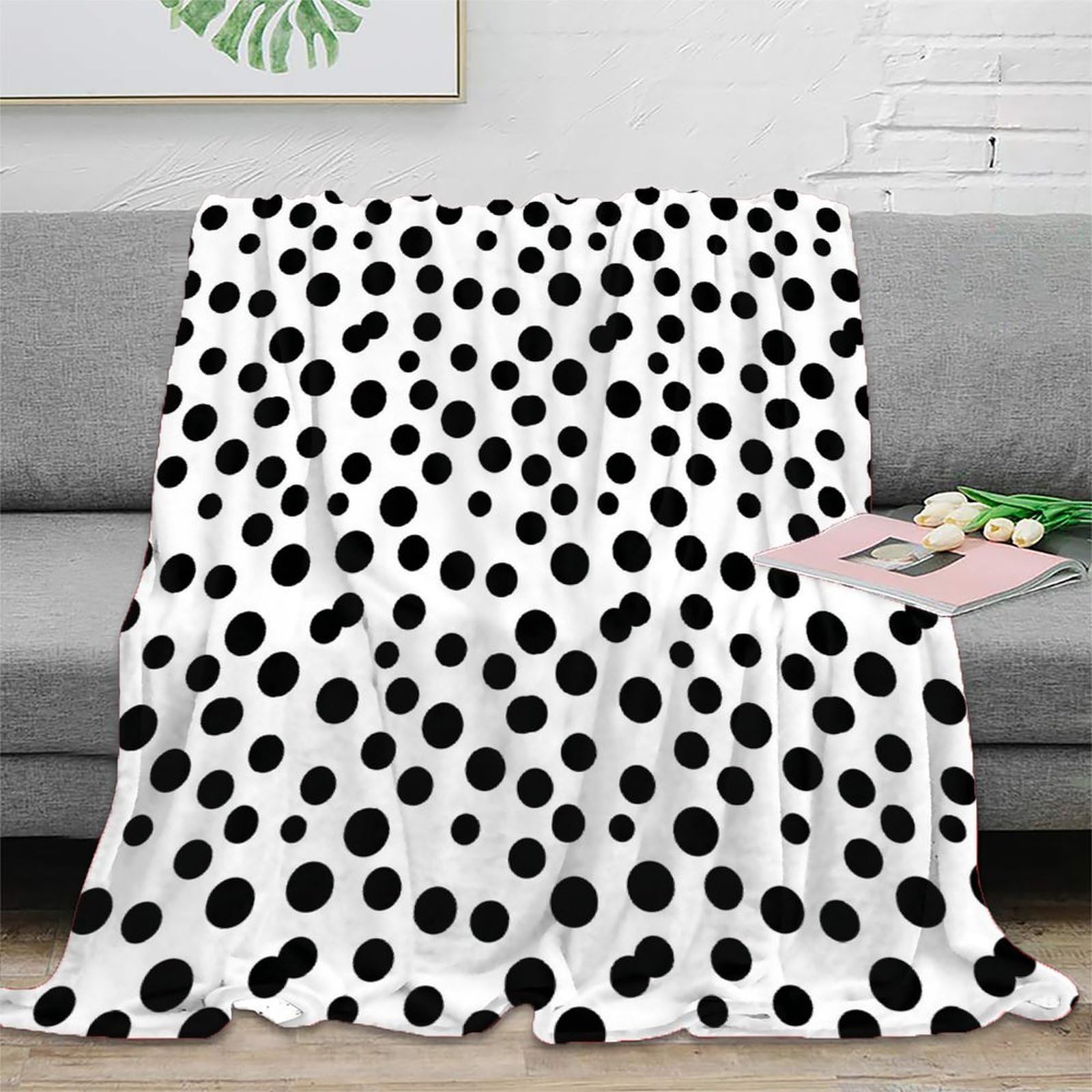 3D gedruckt DotsPattern Wurfdecke Mikrofaser weich warm Bettwäsche ModernMinimalistDesign Reisedecke kompakt antistatisch für Camper Jugendliche Haushalte 80×90inch(200x230cm)