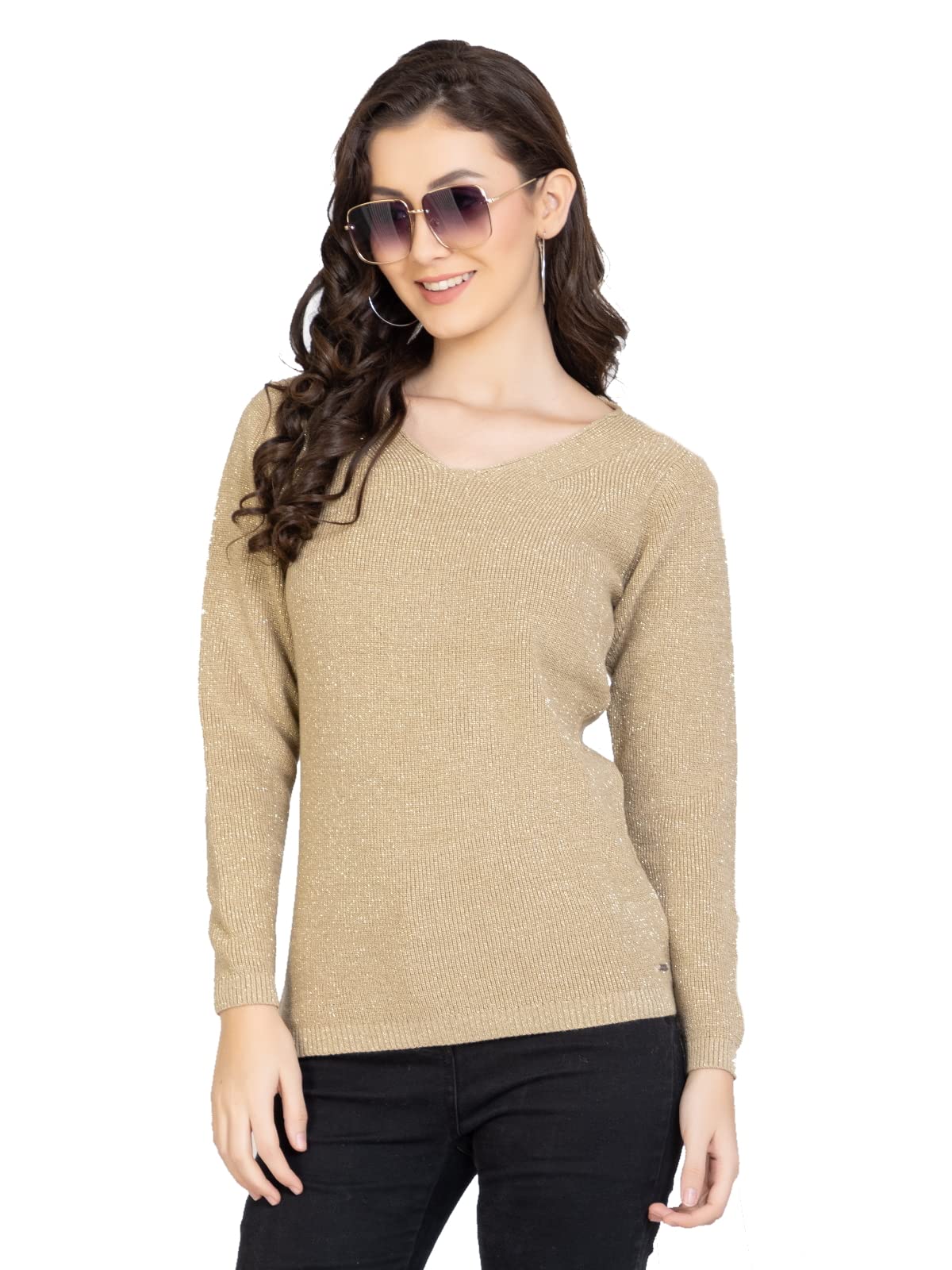 Women Wool blend V Neck Sweater