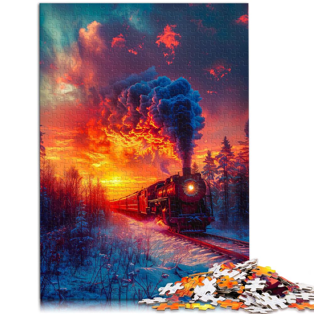 Locomotiva retrò Puzzle 2000 pezzi per adolescenti Aiuta il cervello ad allenare i giocattoli che creano dipendenza per coltivare la pazienza Adatto alle coppie 70x100cm