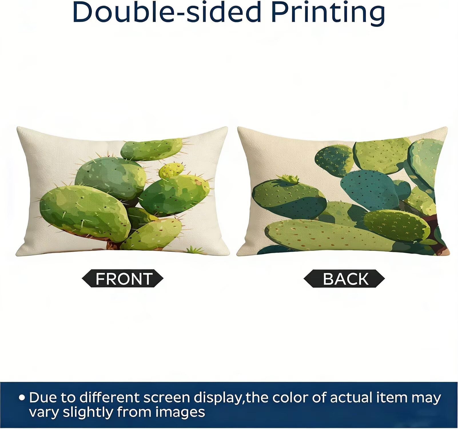 Générique Housse de Coussin Canapé Beige 30x50cm Exterieur Impermeable Cactus Taie d'oreiller Décoratif Aesthetic Housse Coussin Decoration pour Chambre Sofa Jardin Balcon Terrasse Lot de 2. T-3928