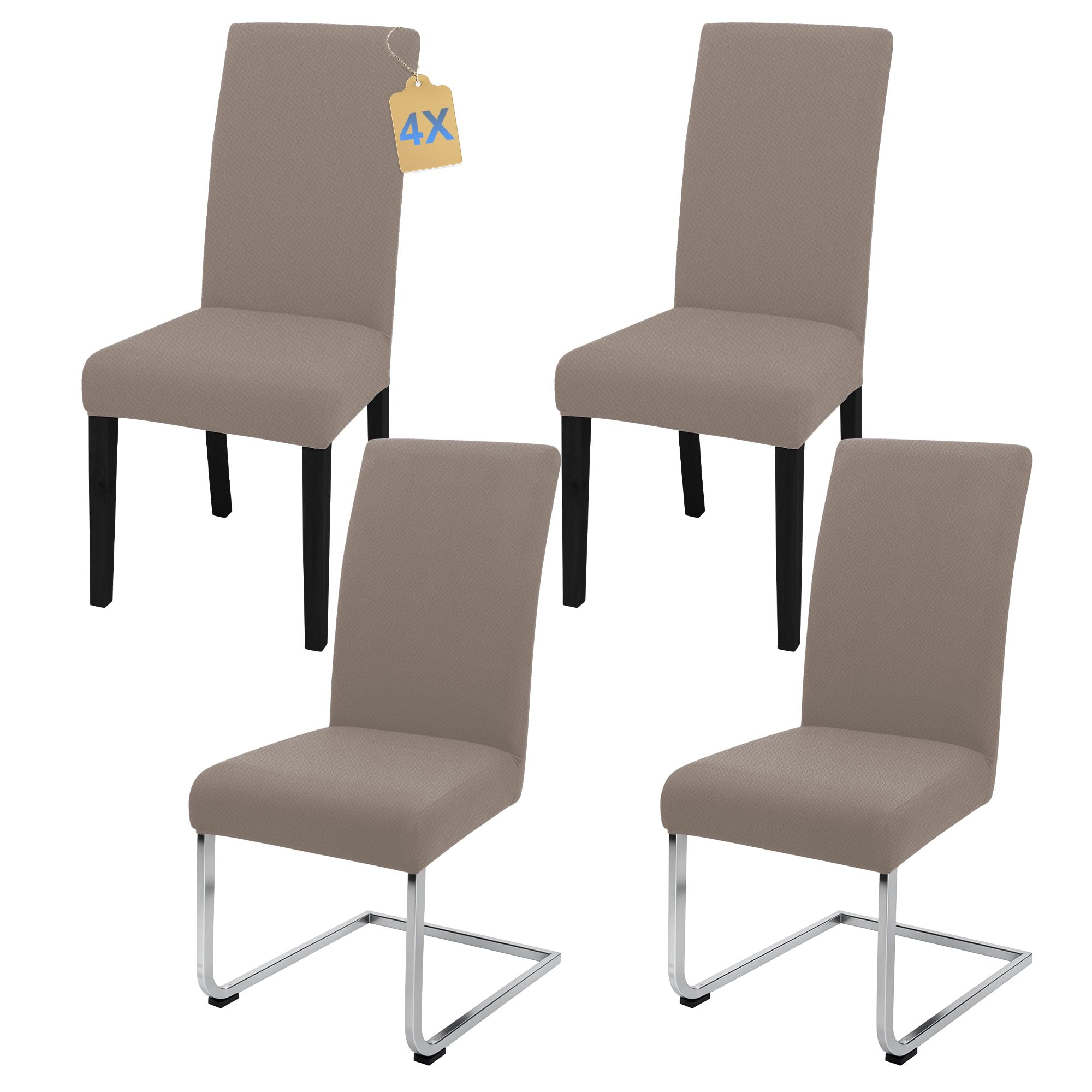 SUKAIKEQA Stuhlhussen 6 Stück Stretch Stuhlbezug Schwingstuhl Esszimmer