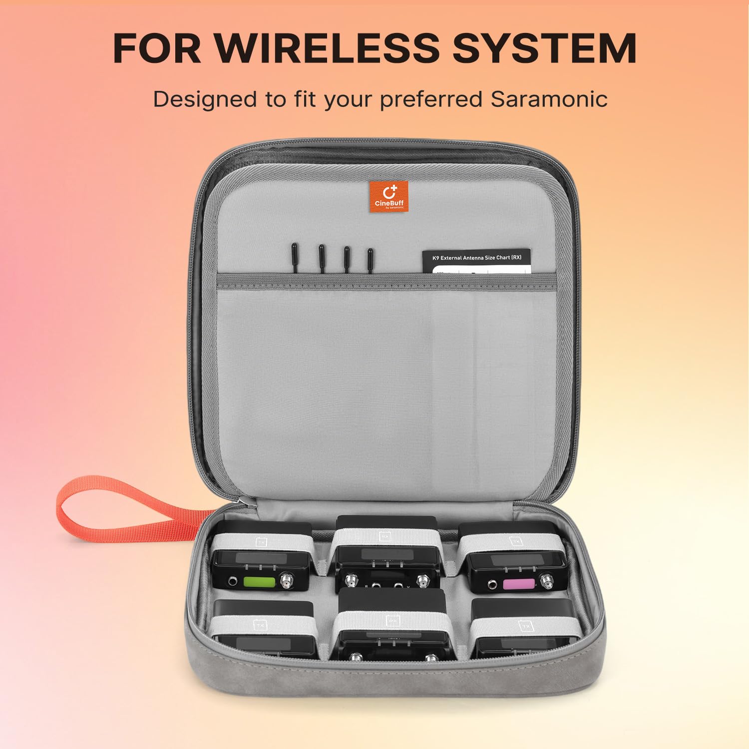 Saramonic CineBuff - Custodia per accessori e sistemi microfonici wireless