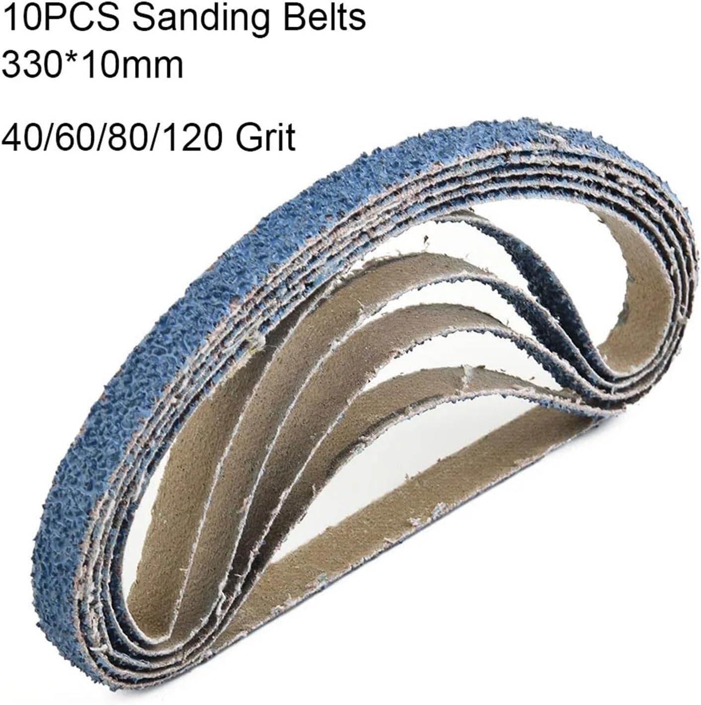 Papier, 10 pièces ponçage 330 * 10mm Papier de Verre Outils Zircon for Accessoires Polissage meulage Bois en métal(60)