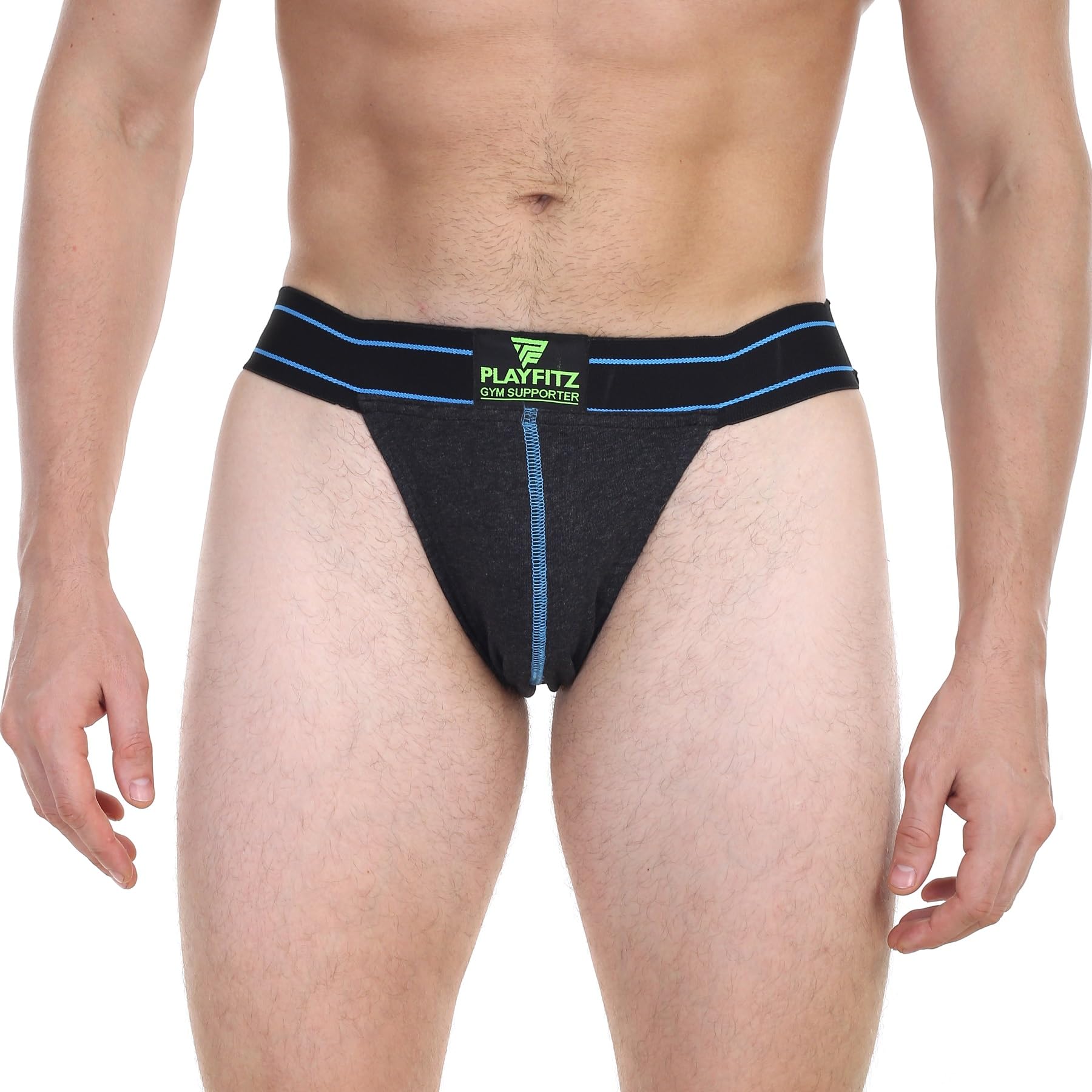 playfitz Deffender Athletic Supporters with Cup Pocket for Men Sports, Male Underwear for Workout in Gym Stretchable Cotton, Moisture Wicking Supporter for Cricket, Running, Quick Dry (Blue, XL)-picture-10